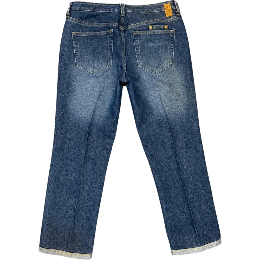 Tommy Hilfiger Hipster Cropped Rolled Cuff Jeans 8